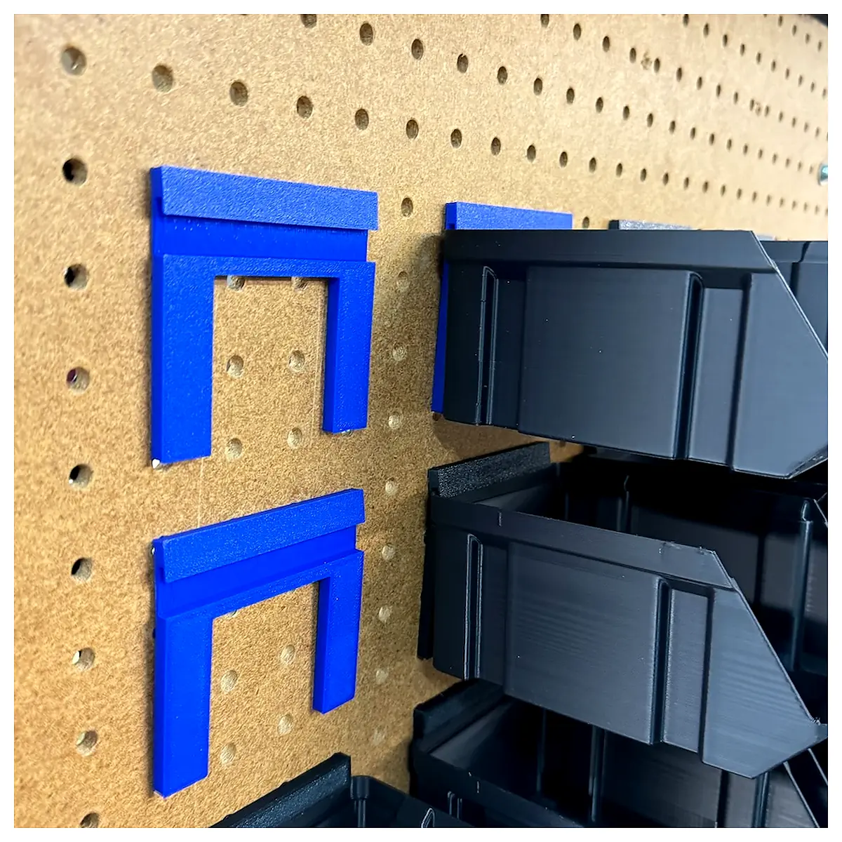 Pegboard Hook Set Stackable Box Mounting Wall Hanger Storage Organizer Accessories