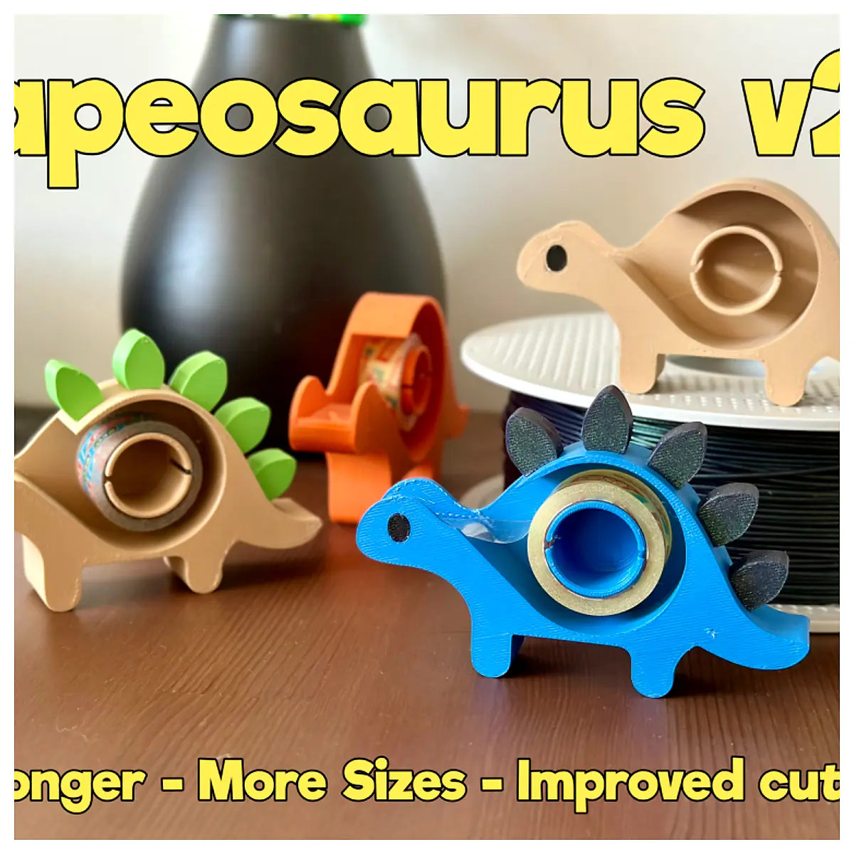 Cute Dinosaur Tape Dispenser Universal Tape Supply Repair Office Supplies
