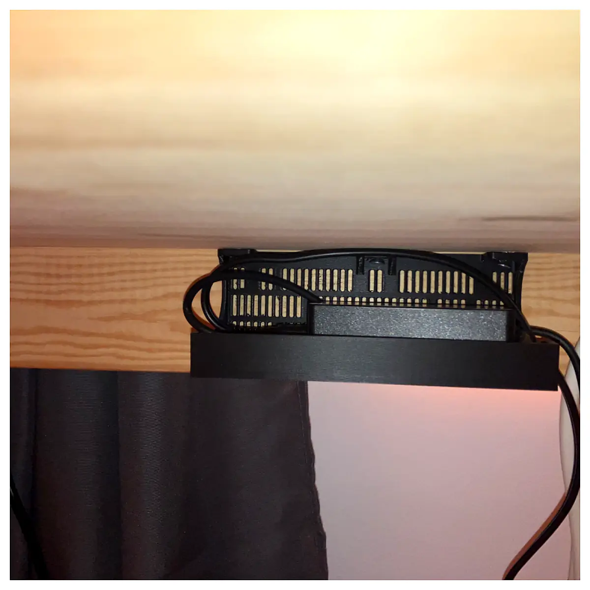 Under Desk Power Adapter Storage Box Organizer Cable Management Solution Accessories Protection Storage