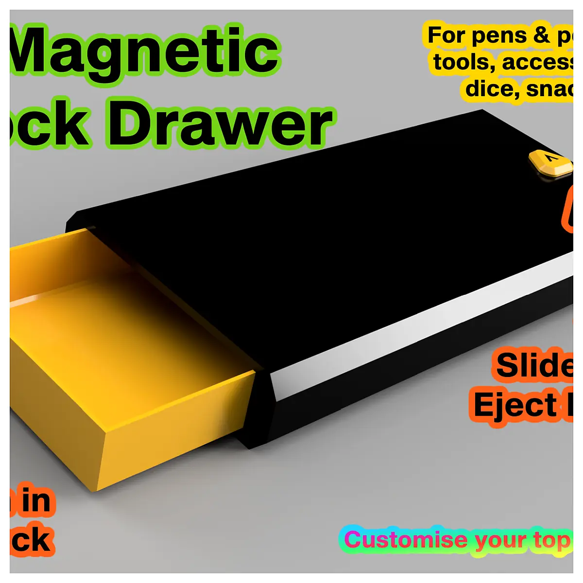 Magnetic Drawer Pencil Case School Supplies Organizer Office Pen Holder Parts Replacement Repair Solutions