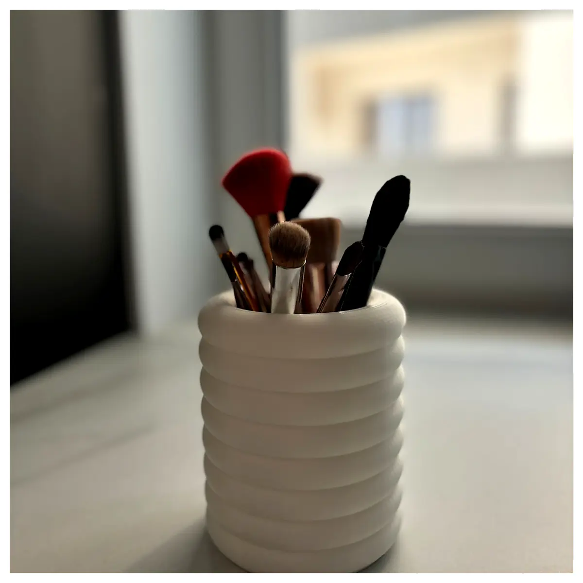 Puffy Pen or Makeup Brush Holder Organizer Multi Purpose Brush Storage Case Accessories