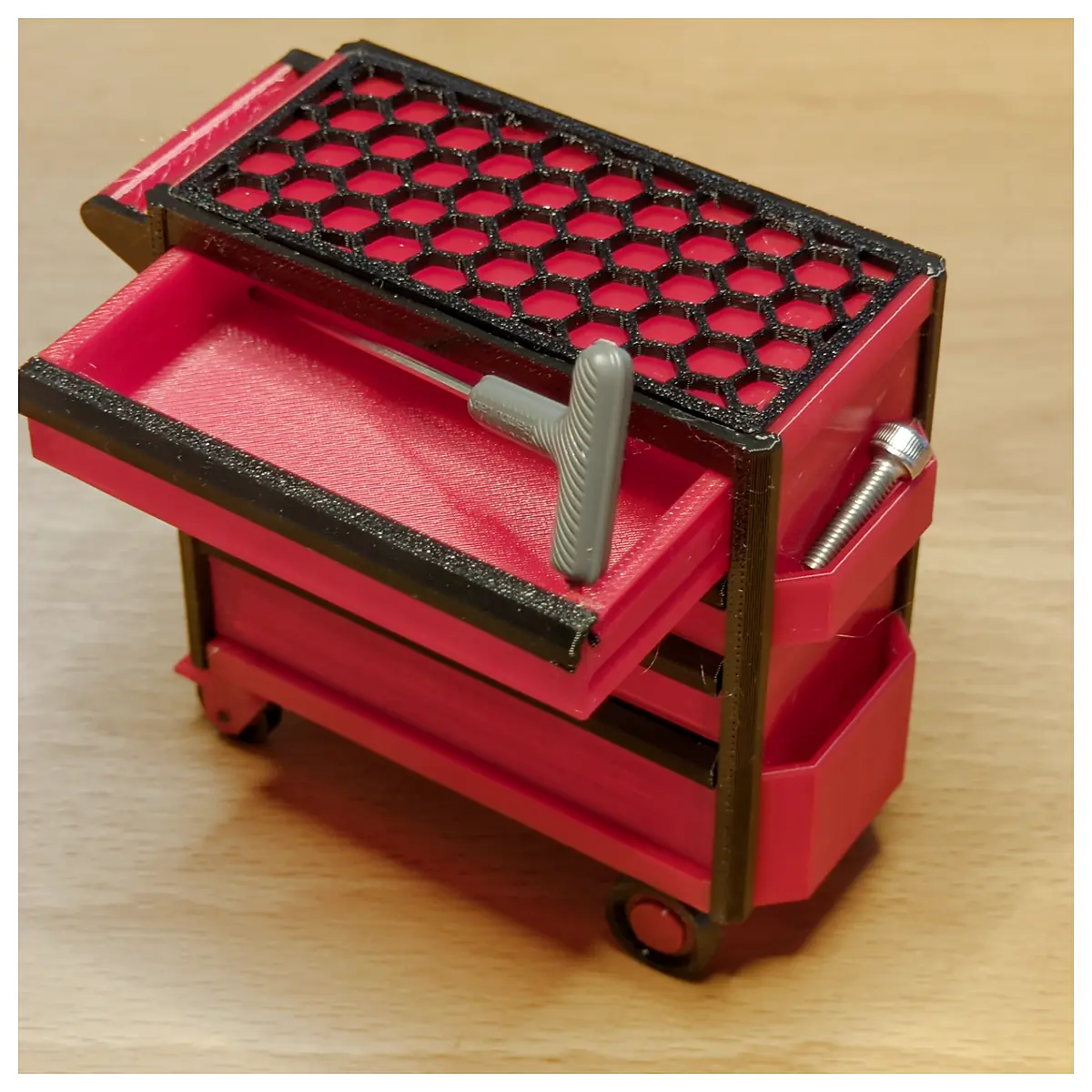Miniature Workshop Trolley V2 Universal Cart Parts Repair Transport Tool