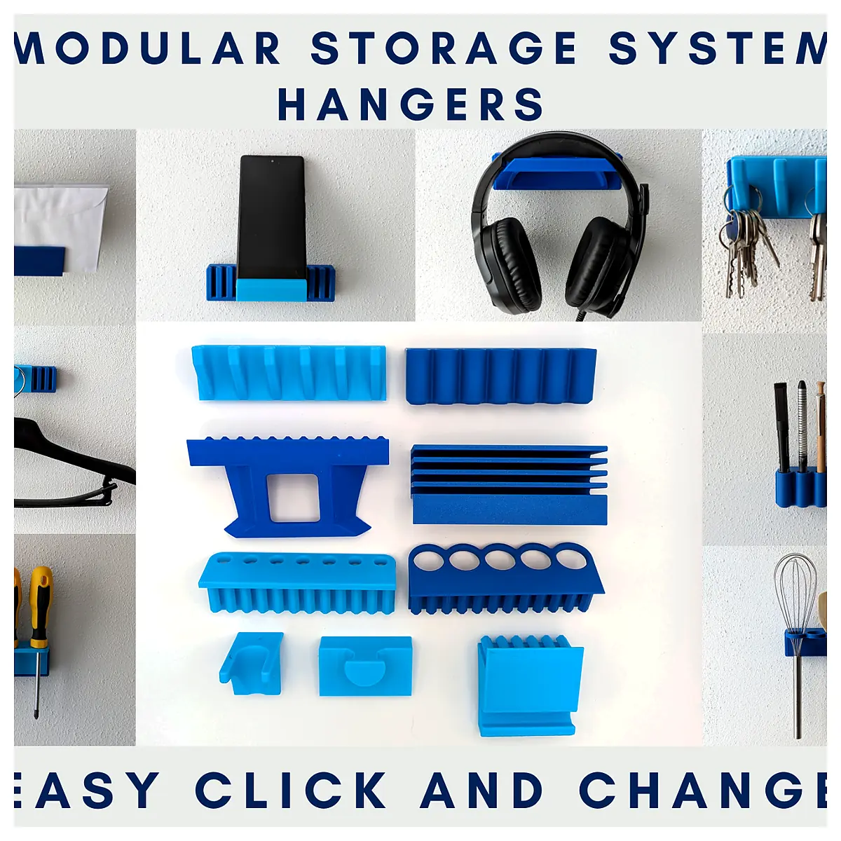 Modular Hanger System Storage Organizer Hanging Shelves Closet Solutions Parts Accessories