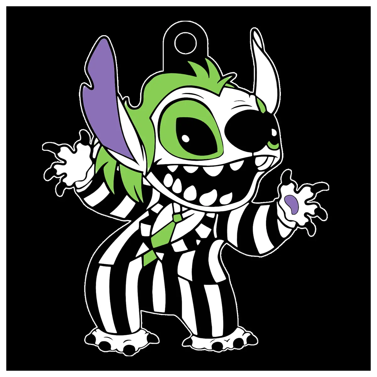 Beetlejuice Keyring Cosplay Accessory Horror Movie Collectible Ornament Gift