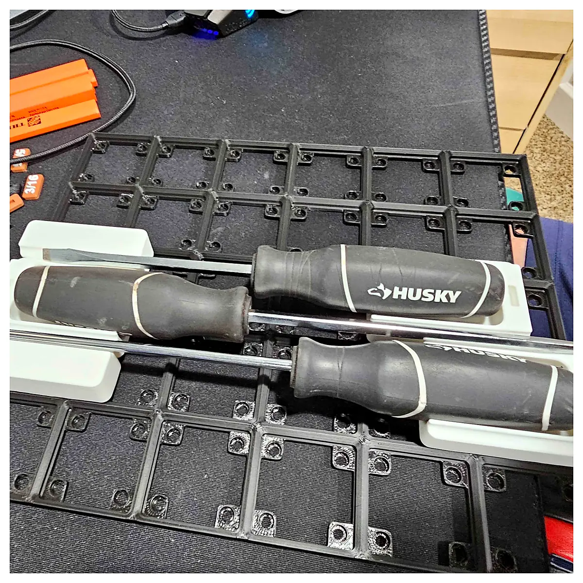 Gridfinity Universal Organizer Tool Tray Screw Driver Storage Parts Repair Accessories