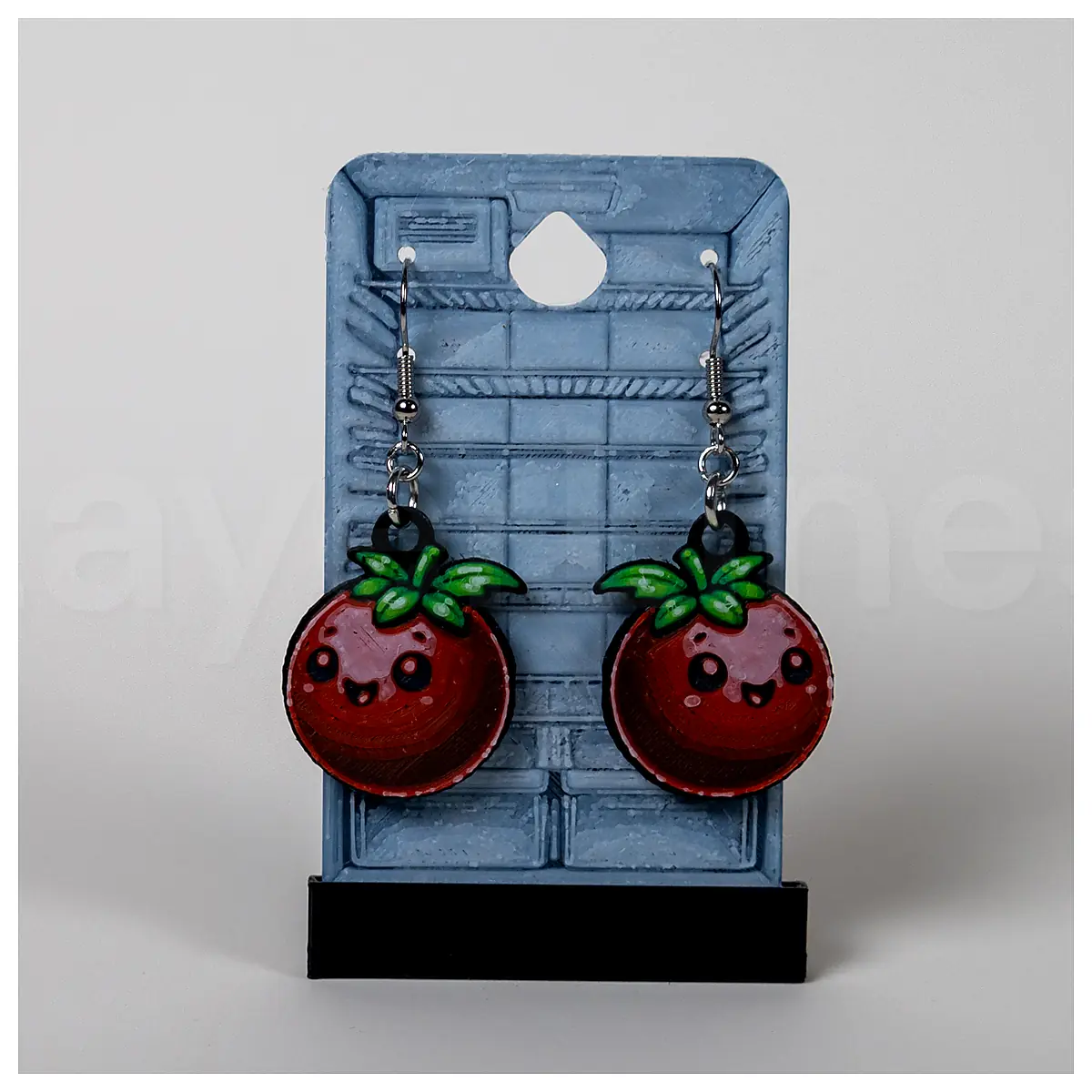Cherry Tomato Earrings Happy Food Series Cute Tomatoes Jewelry Drop Earrings Restaurant Decor