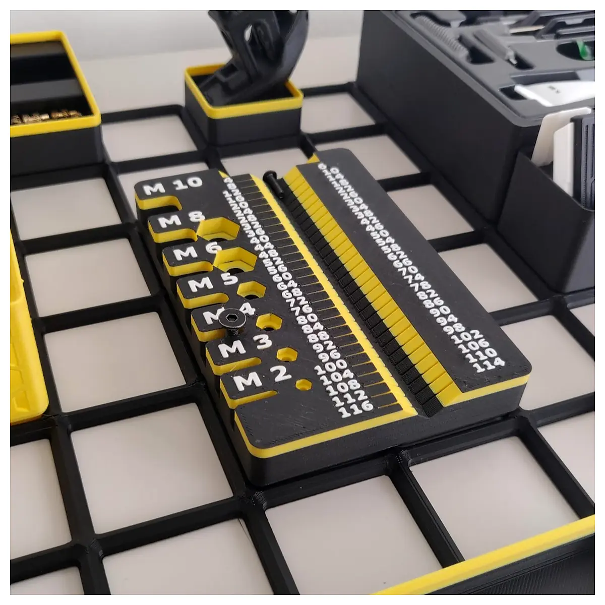 Gridfinity Bolt Measuring Tool Bolt Measurement Tool Measurement Bolt Specs Fast Measurement Precision