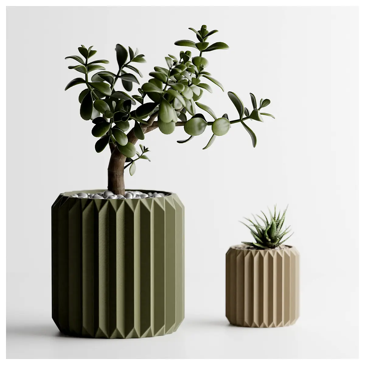 Large Ribbed Triangle Planter Decorative Indoor Planting Garden Universal Pot Vase Plant Care