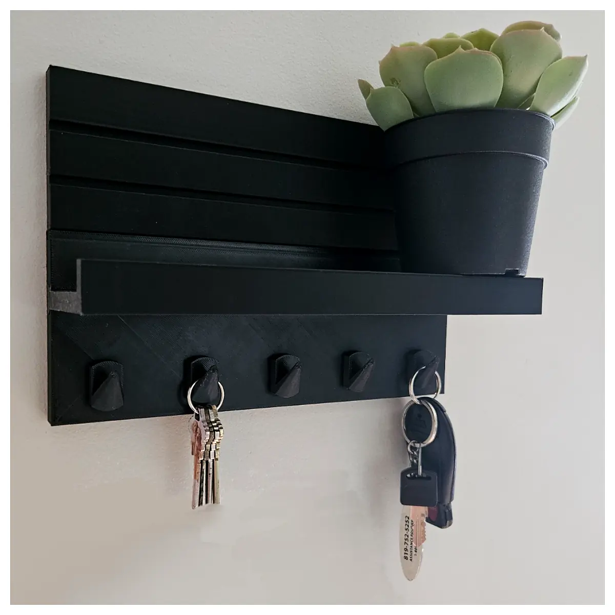 Modular Wall Key Holder Shelf Organizer Storage Display Unit Accessories Parts Repair