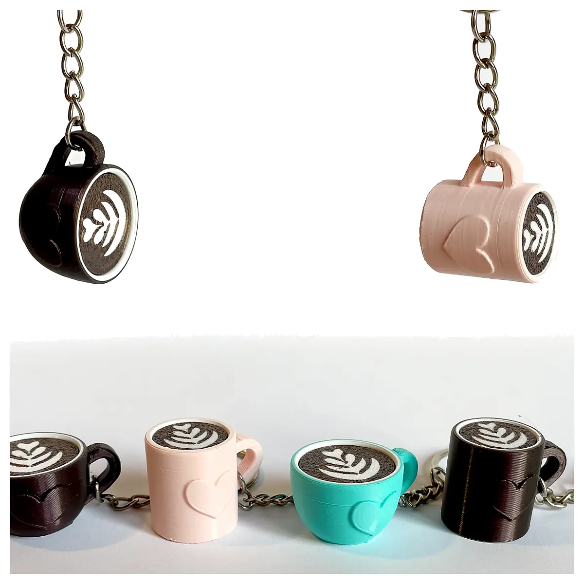 Cute Coffee Lovers Keychain Coffee Mug Drink Gift Keychains Versatile Accessories