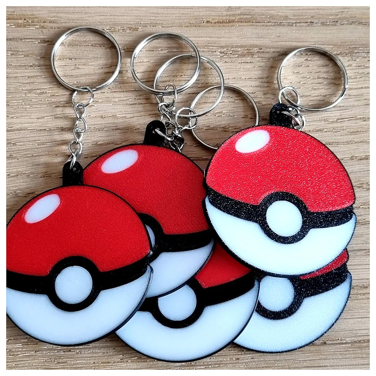 Pokeball Keychain Collectible Anime Figure Gift Present Keyring Buddy Accessory