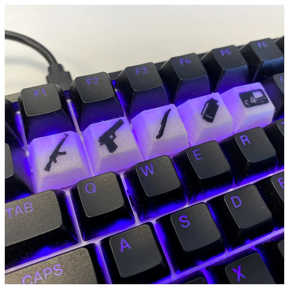 Counter Strike Keycaps Alloy Keycaps PBT Keycaps Gaming Keycaps Custom Keycaps Mechanical Keyboard Keycaps