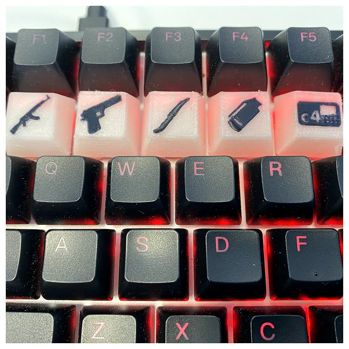 Counter Strike Keycaps Alloy Keycaps PBT Keycaps Gaming Keycaps Custom Keycaps Mechanical Keyboard Keycaps