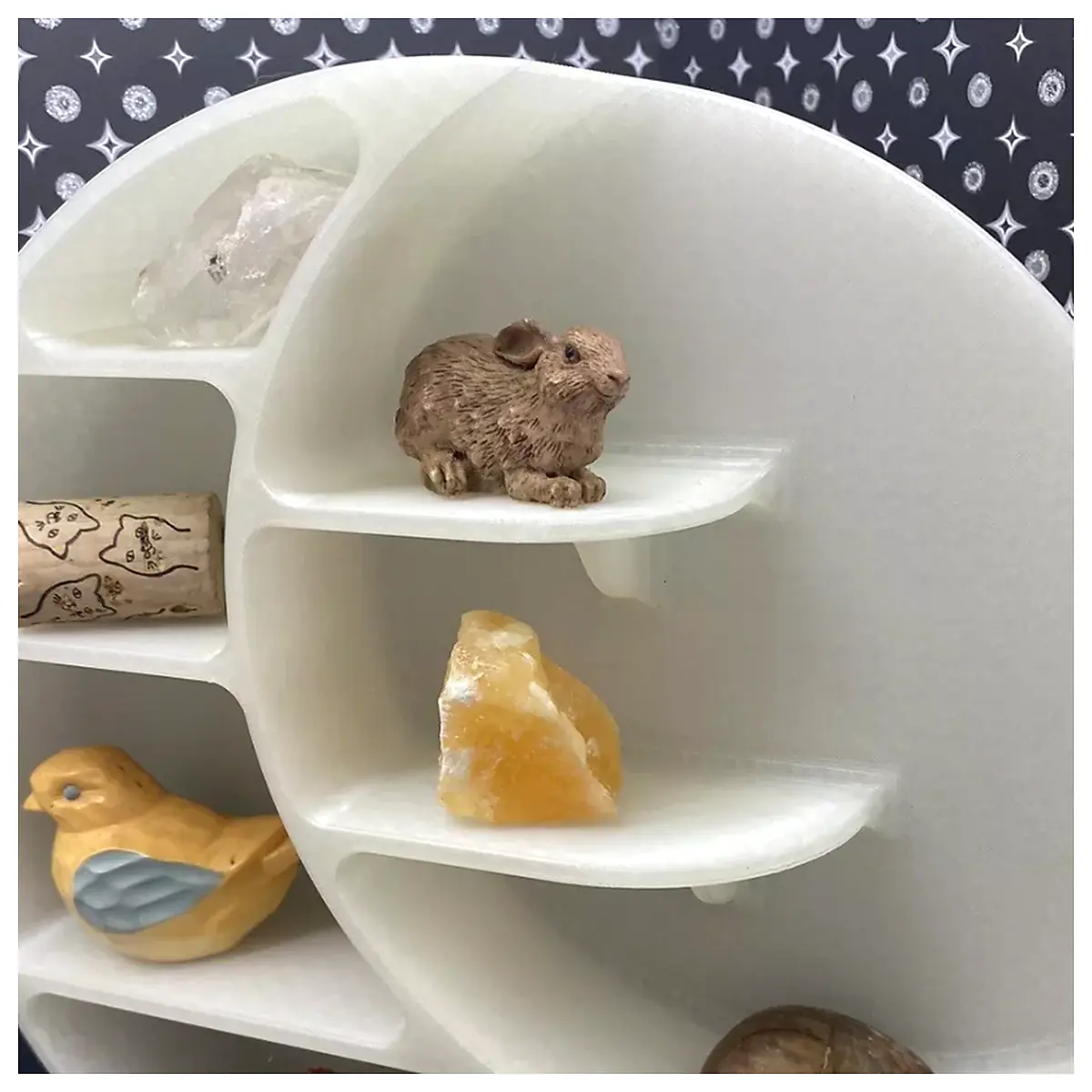 Half Moon Shelf Wall Mounted Display Shelf Decorative Wall Accent Living Room Bedroom Shelf Multi Tiered Display Stand Home Decor Half Moon Bracket