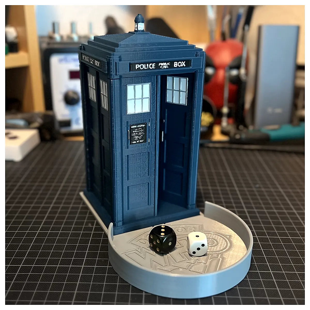 TARDIS Dice Tower Enhanced 2023 Dice Tower Game Accessory RPG Tabletop Gaming Collectible
