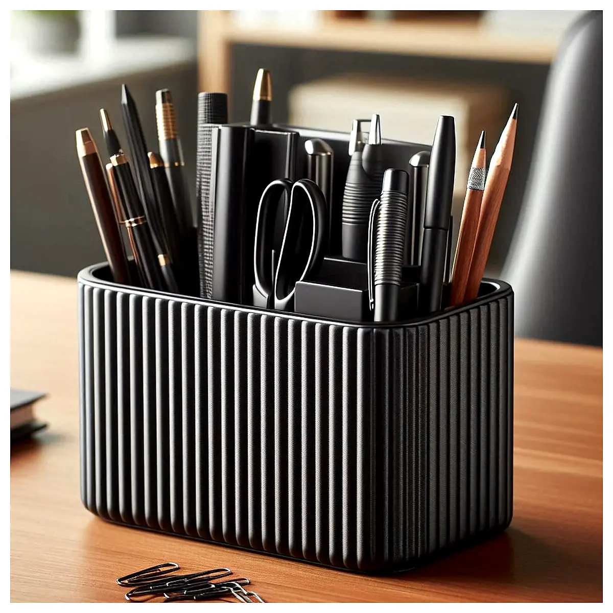 Ribbed Design Office Organizer Storage Box Multi Function Organizer Desk Supplies Storage Solutions Parts Repair