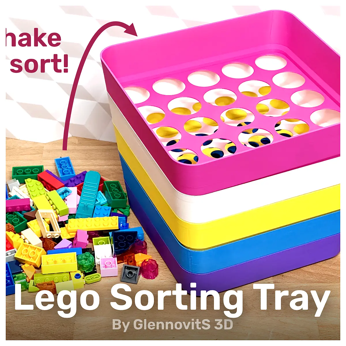 Stackable Sorting Tray Organizer Compact Storage Parts Toys Storage Product Name Sorting Tray