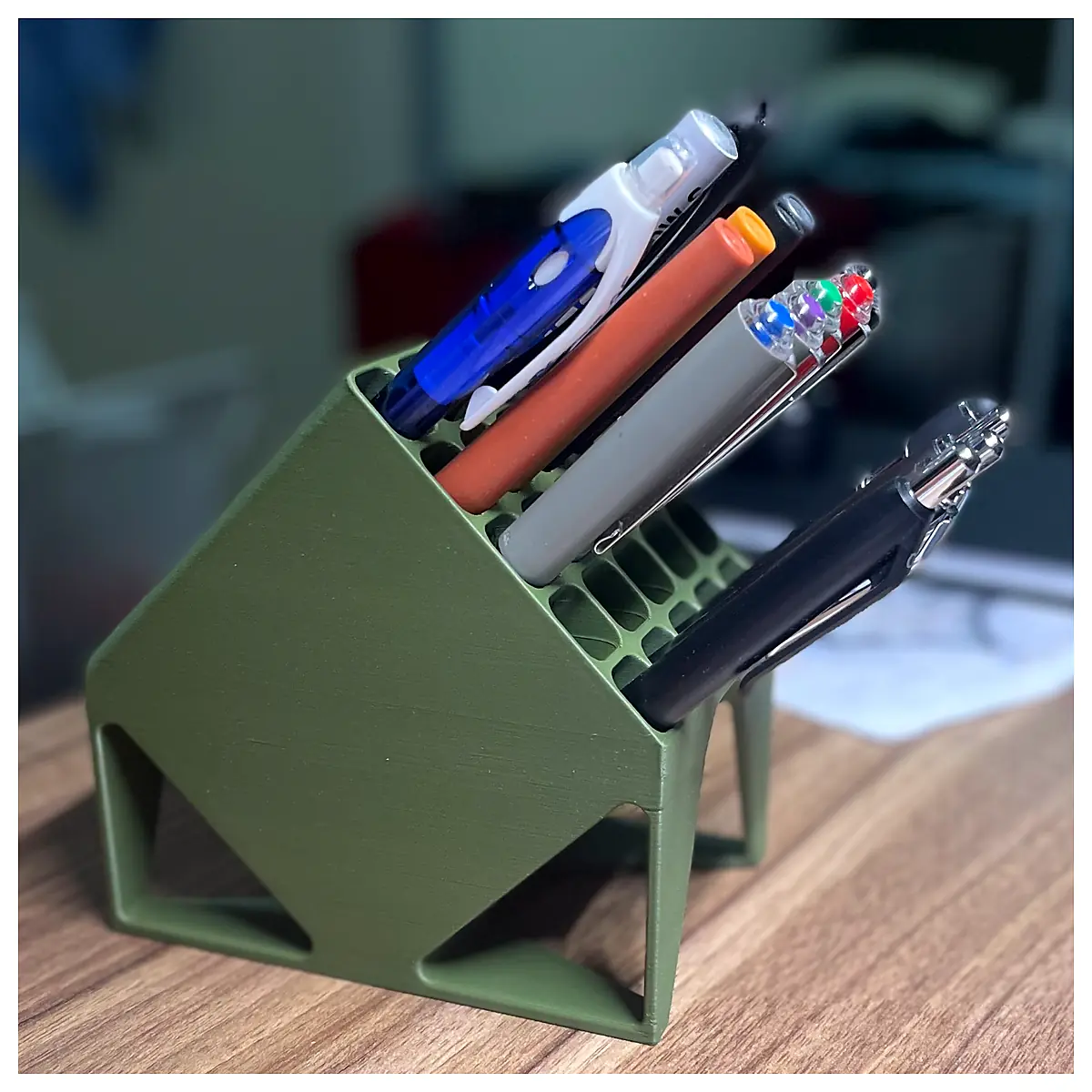 Desk Organizer Pen Holder 5×5 Multi Functional Pen Box Storage Solutions Office Supplies Bulk Buy 5×5