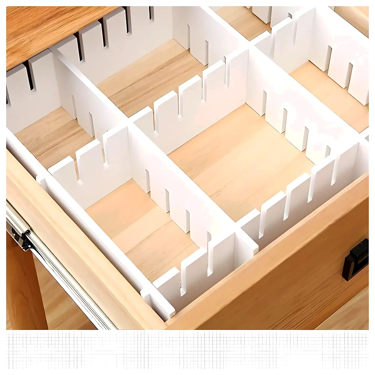 Drawer Storage Grid Organizer Storage Boxes Divider Shelving System Multi Tiered Storage