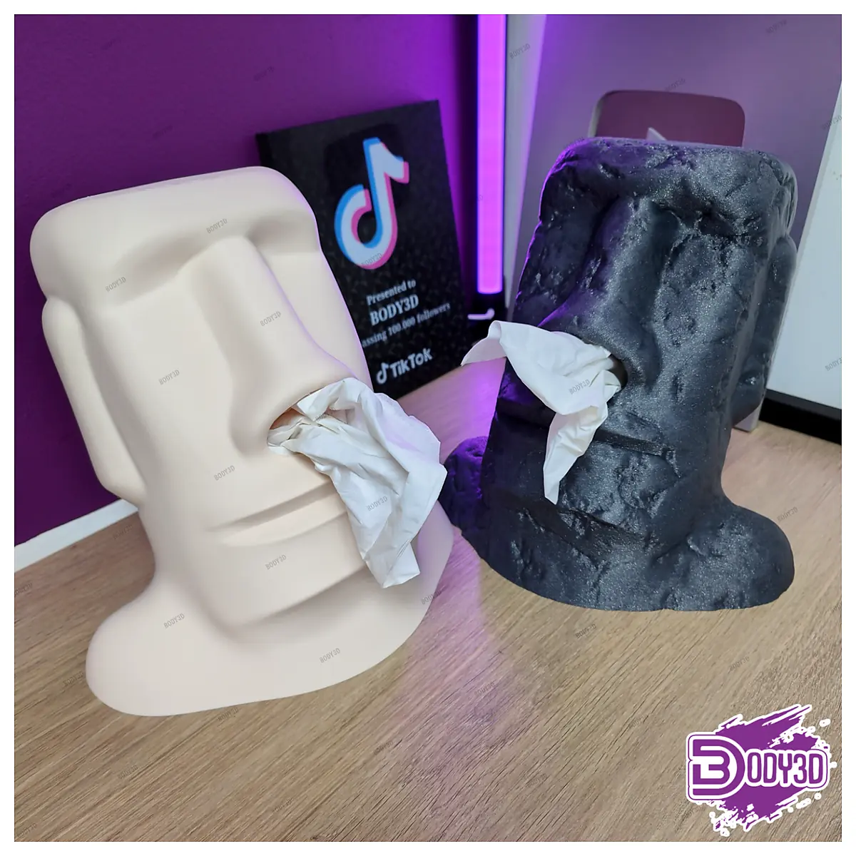 Tissue Box Headphone Holder Supportless Organizer Desk Storage Solution Creative Gadget Office Home