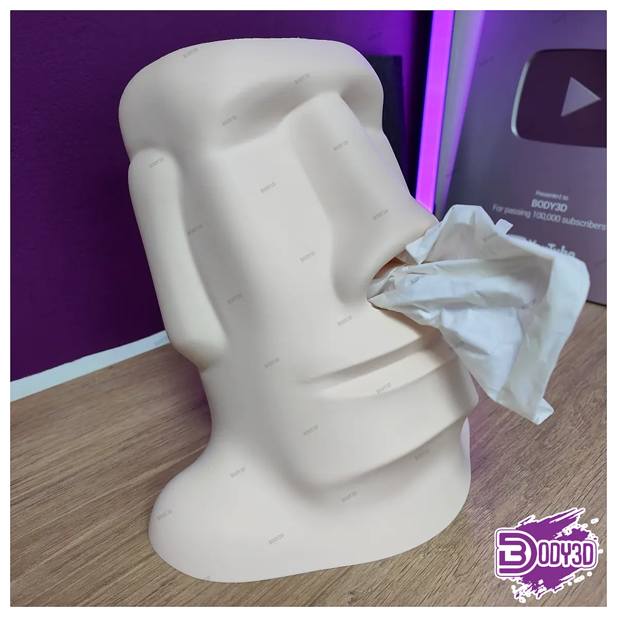 Tissue Box Headphone Holder Supportless Organizer Desk Storage Solution Creative Gadget Office Home