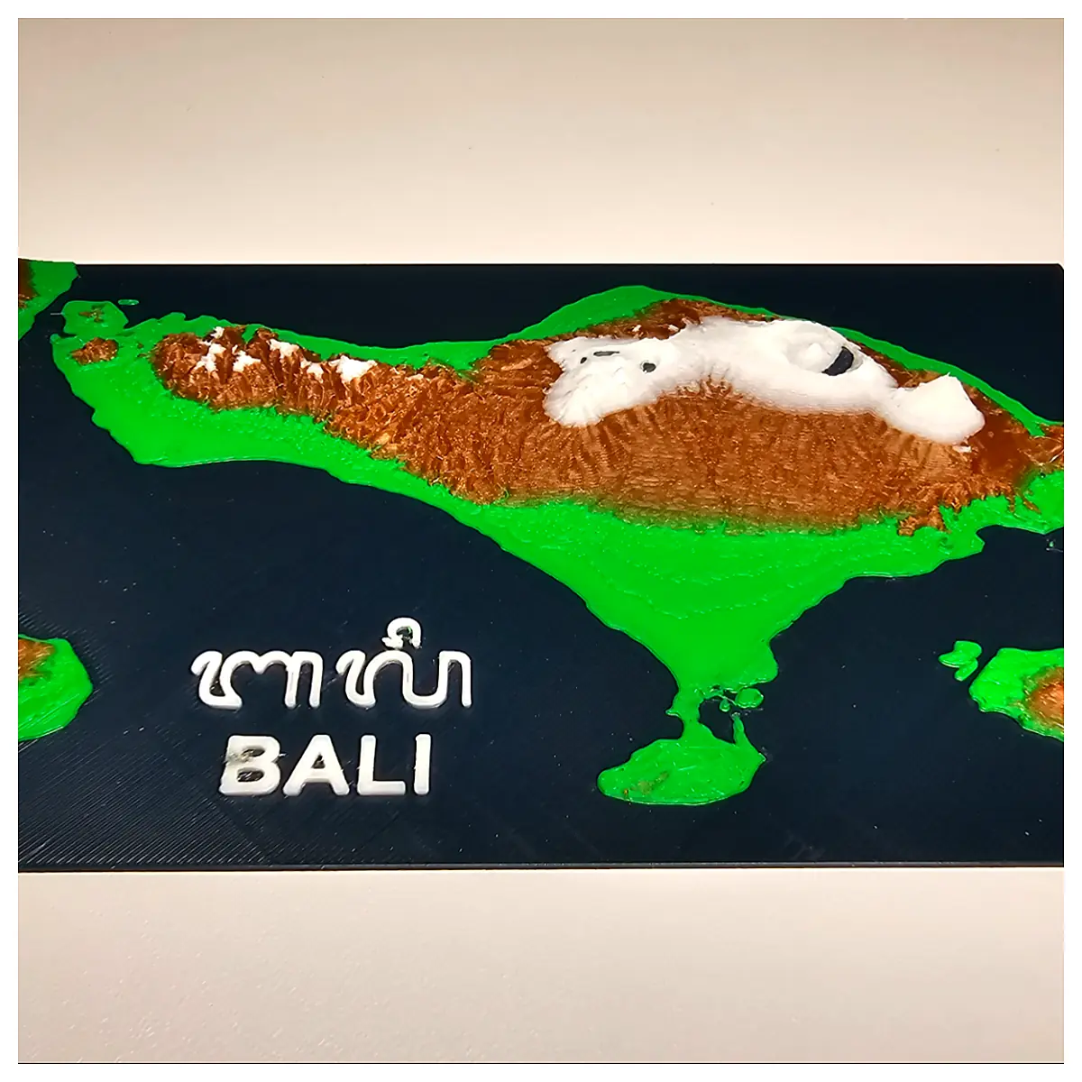 Bali Topographic Map Geographic Map Hiking Trekking Outdoor Adventure Exploration