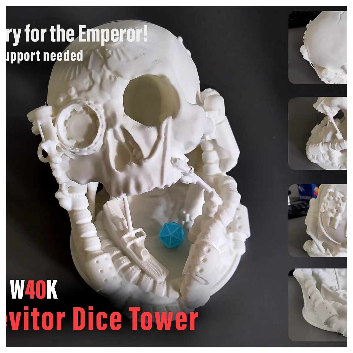 Servitor Skull Dice Tower Dice Tower Dice Tower Game Accessories Tabletop Games Dice Toys Halloween