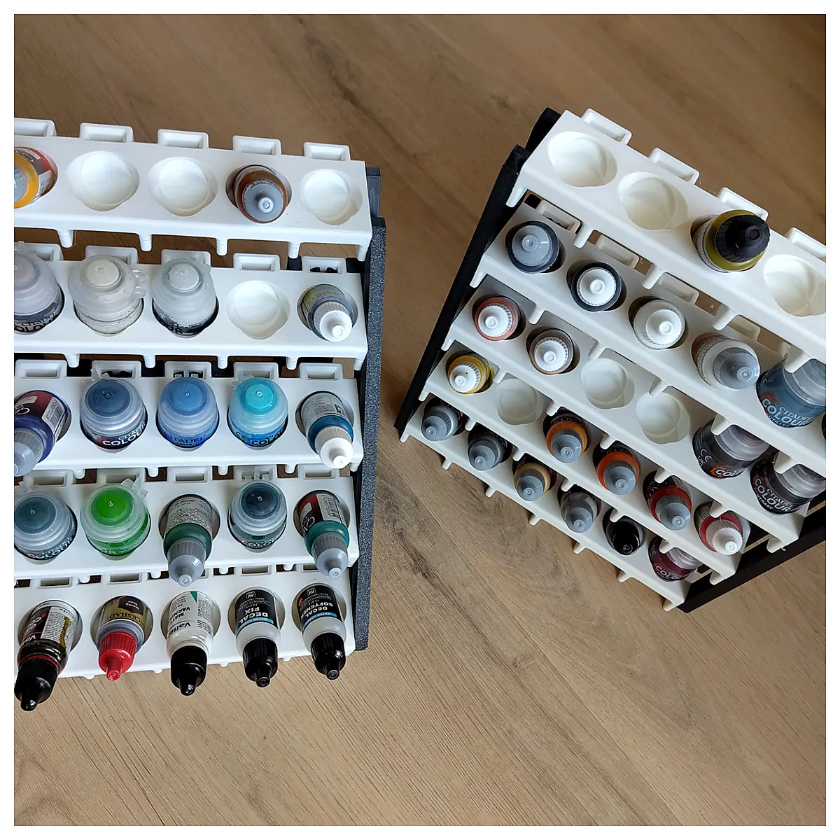 Folding Paint Rack 6x5 Stackable Palette Holder Art Supplies Painting Stand Accessories