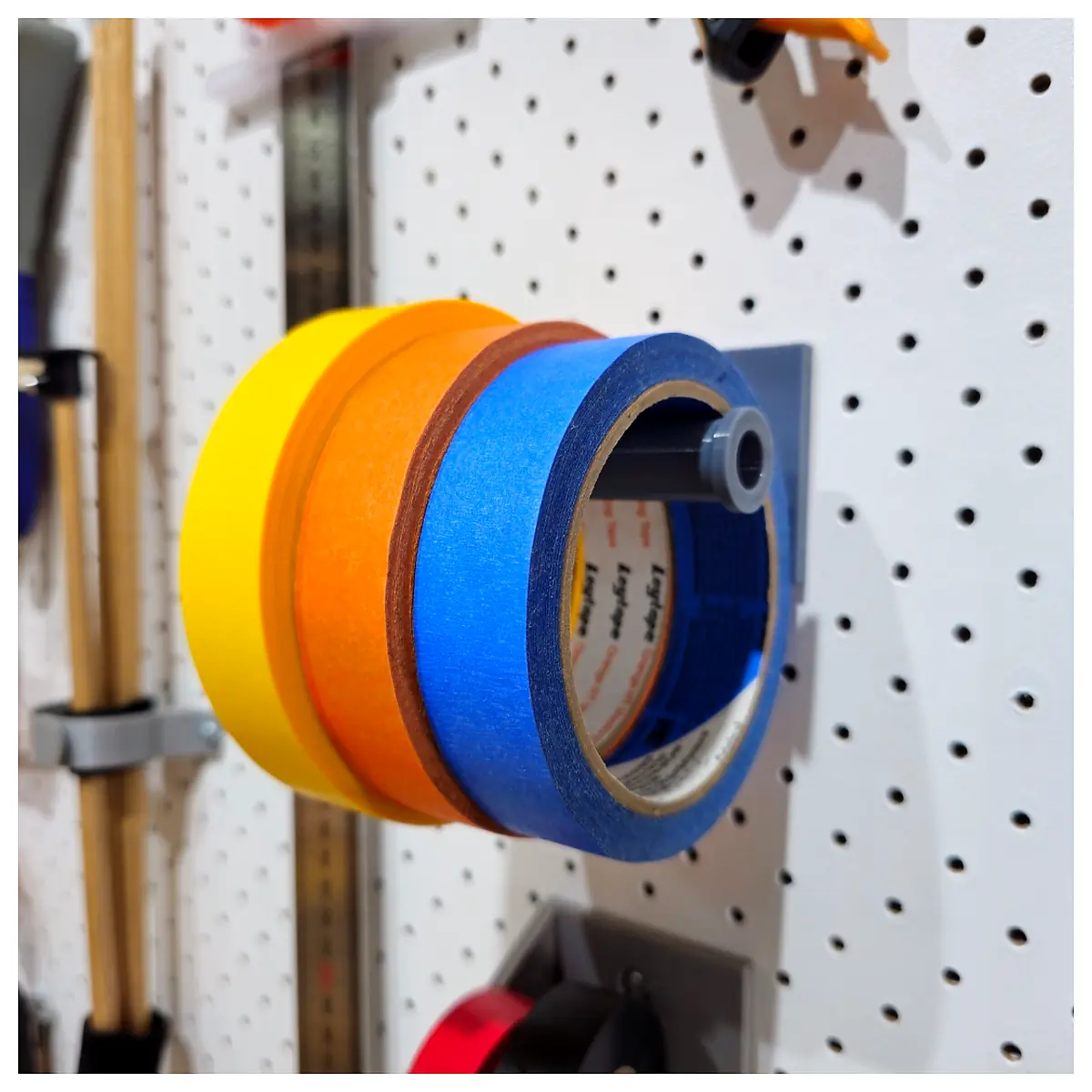 Pegboard Tape Holder Screwed Mount Wall Hooks Fastener Screw Rack Wall Mounting Hardware Organizer