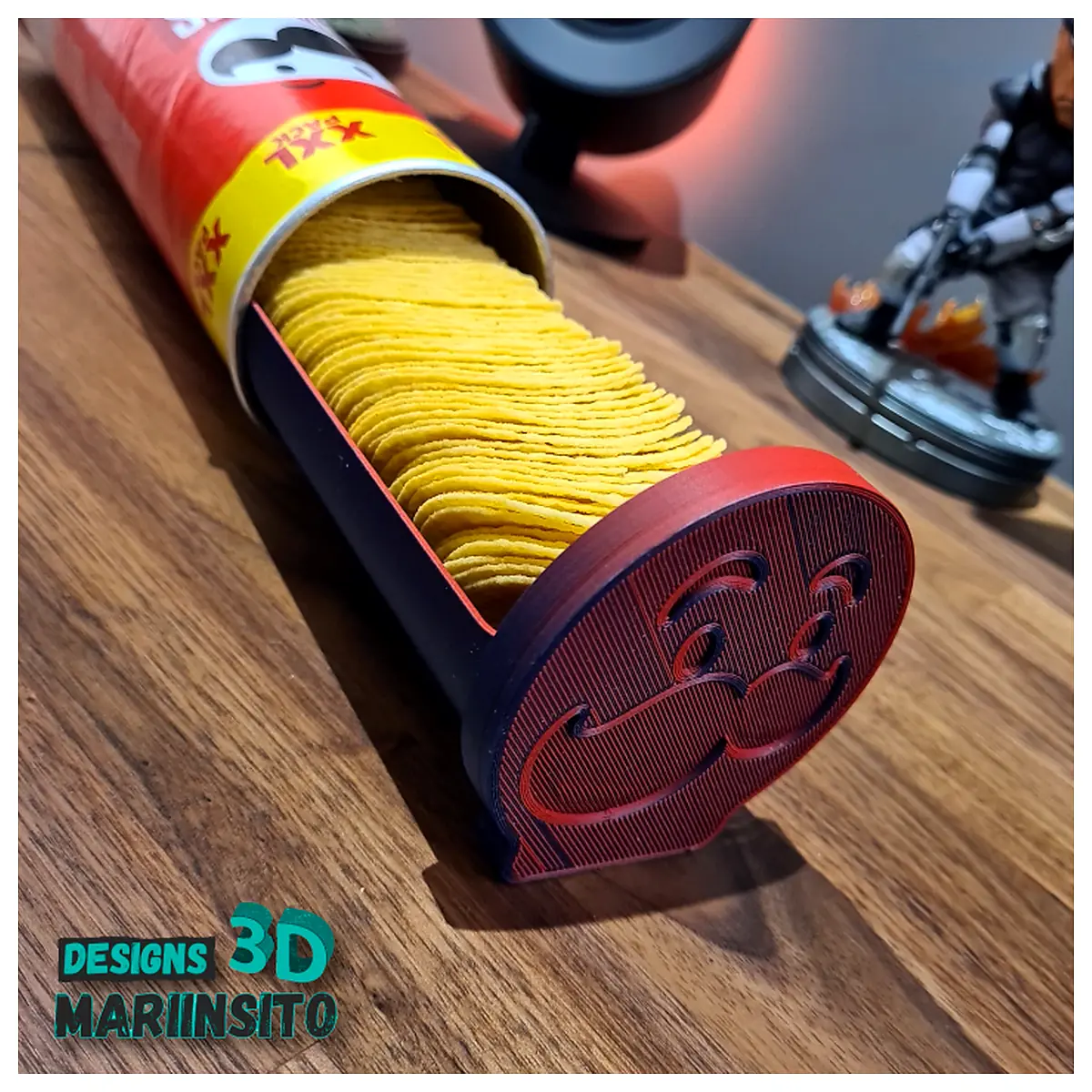 Pringles Can Organizer Tray with Lid Chip Storage Solution Easy Removal Perfect for Cans Replacement Tray