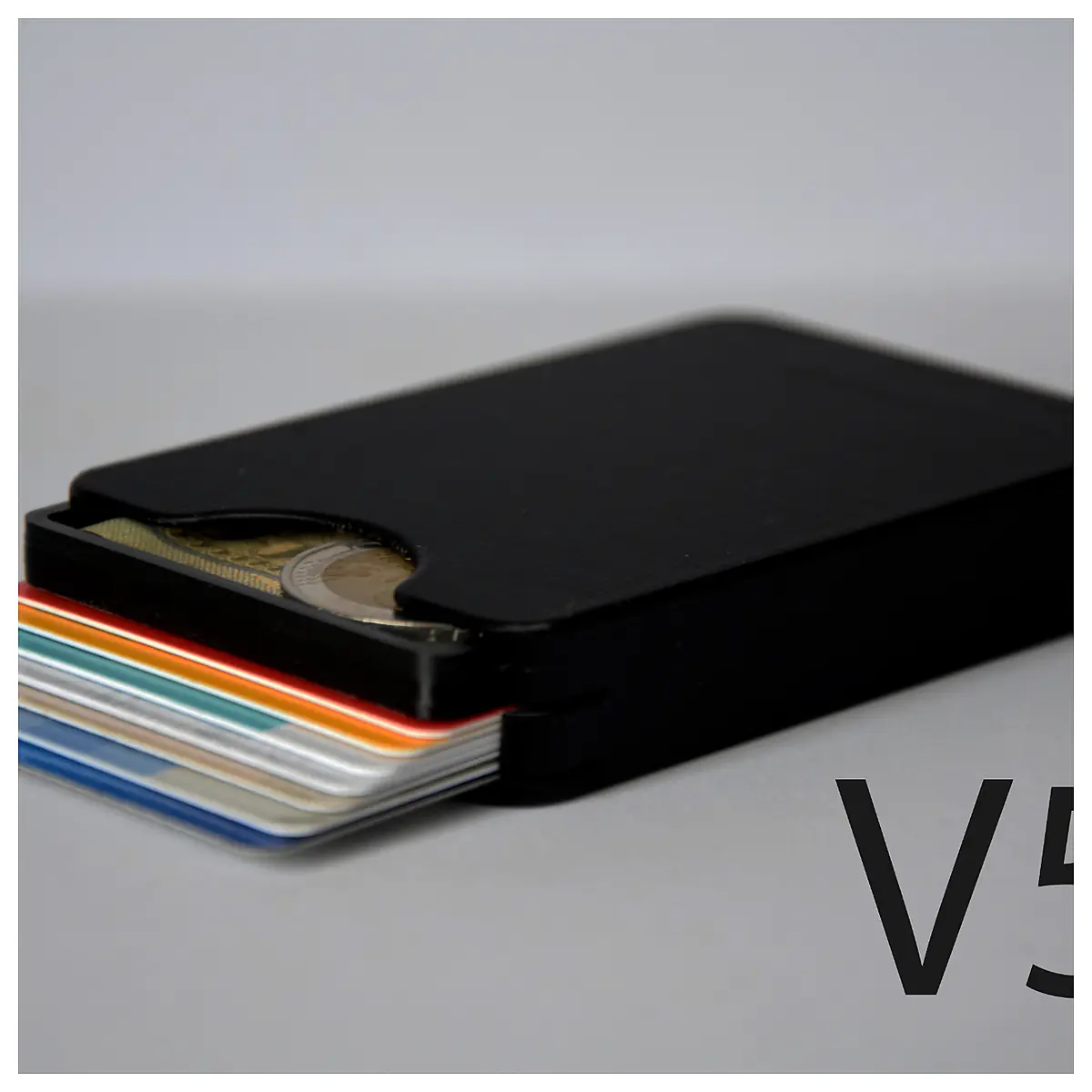 Slim Wallet V5 Leather Card Holder Thin Wallet Card Organizer Storage Compact
