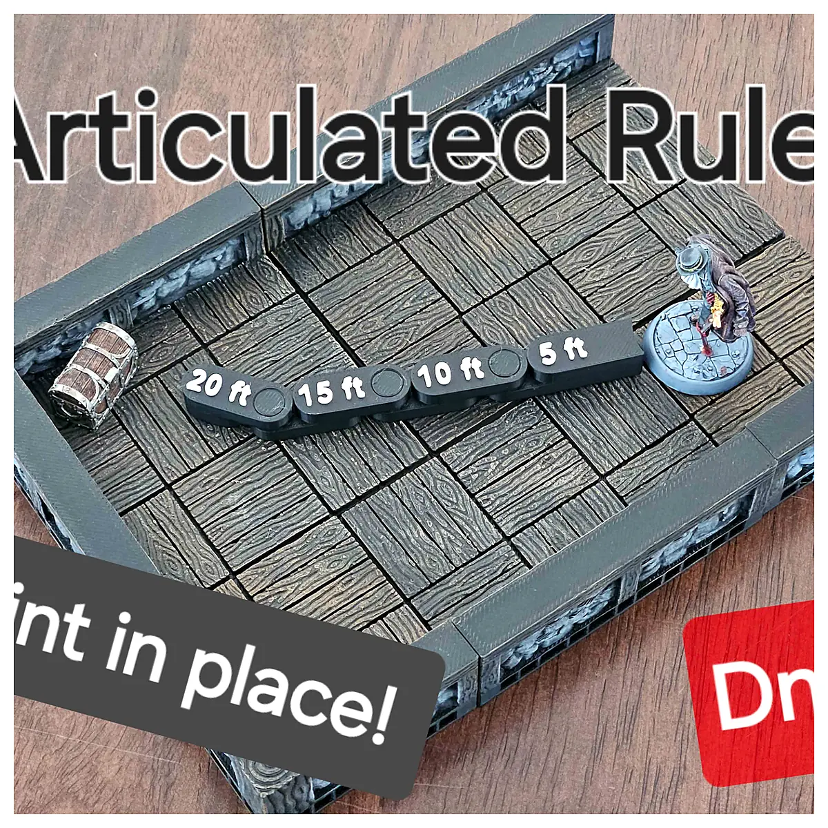 Portable Adjustable Ruler DnD Dice Board Tabletop Games Measurement Tool Parts Accessories