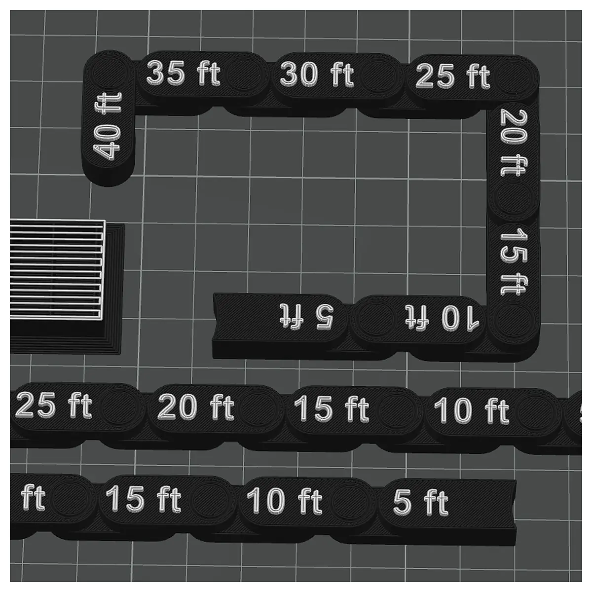 Portable Adjustable Ruler DnD Dice Board Tabletop Games Measurement Tool Parts Accessories
