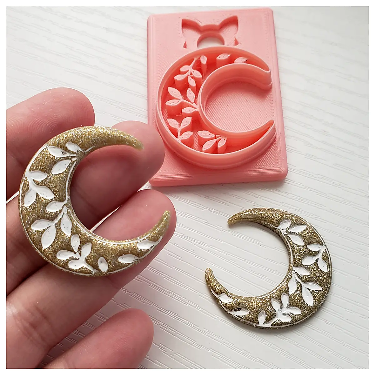 Moon Phase Floral Clay Earring Cutter Jewelry Making Supplies Tool Dies Mold