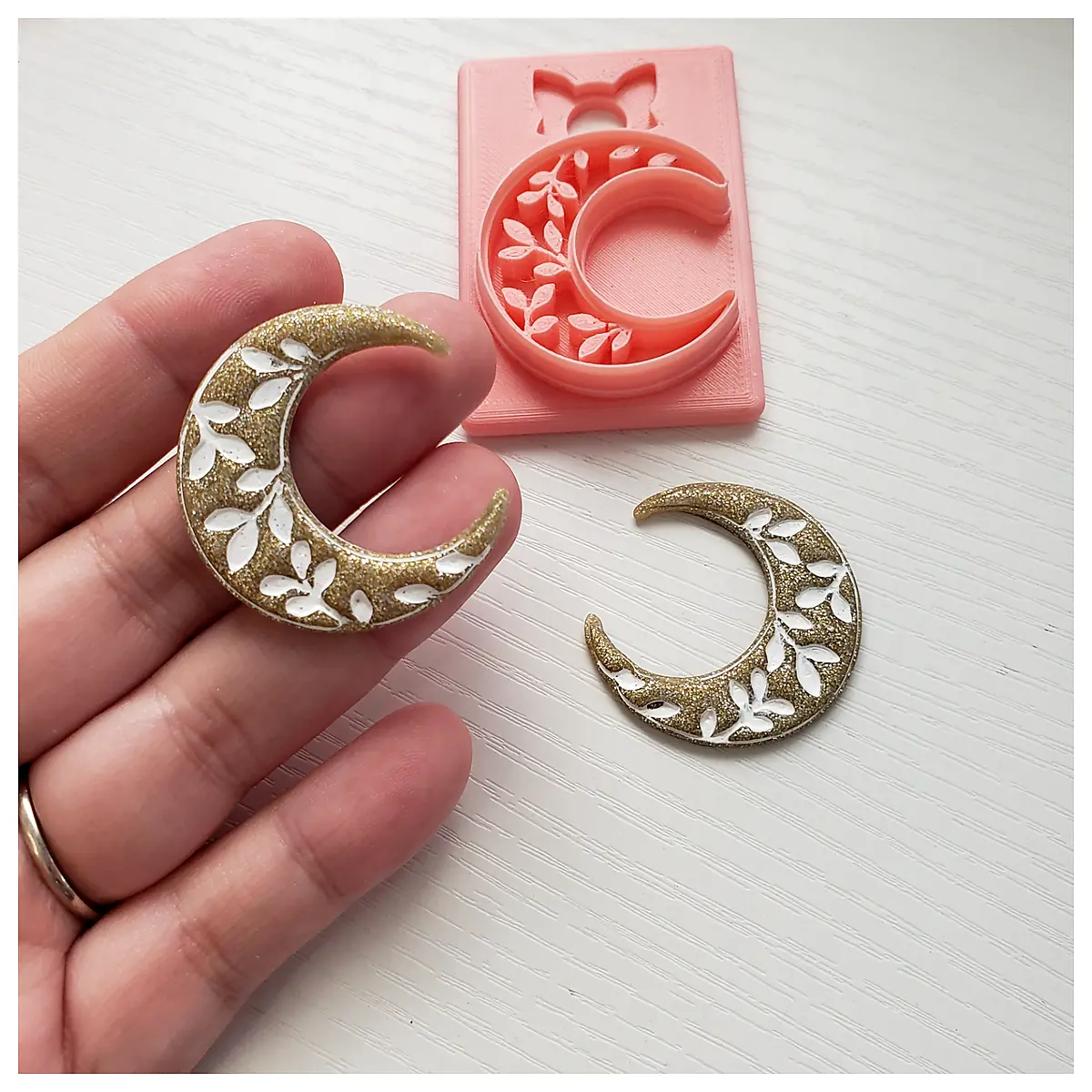 Moon Phase Floral Clay Earring Cutter Jewelry Making Supplies Tool Dies Mold