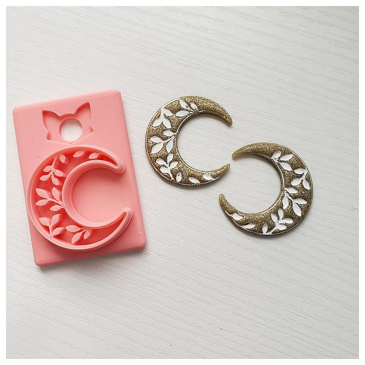 Moon Phase Floral Clay Earring Cutter Jewelry Making Supplies Tool Dies Mold