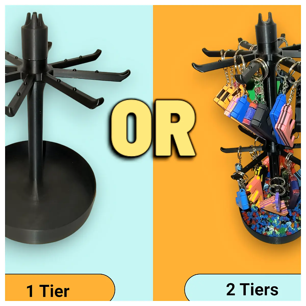 Rotating Jewelry Display Stand Keychains Spinner Jewelry Holder Rotating Display Accessories