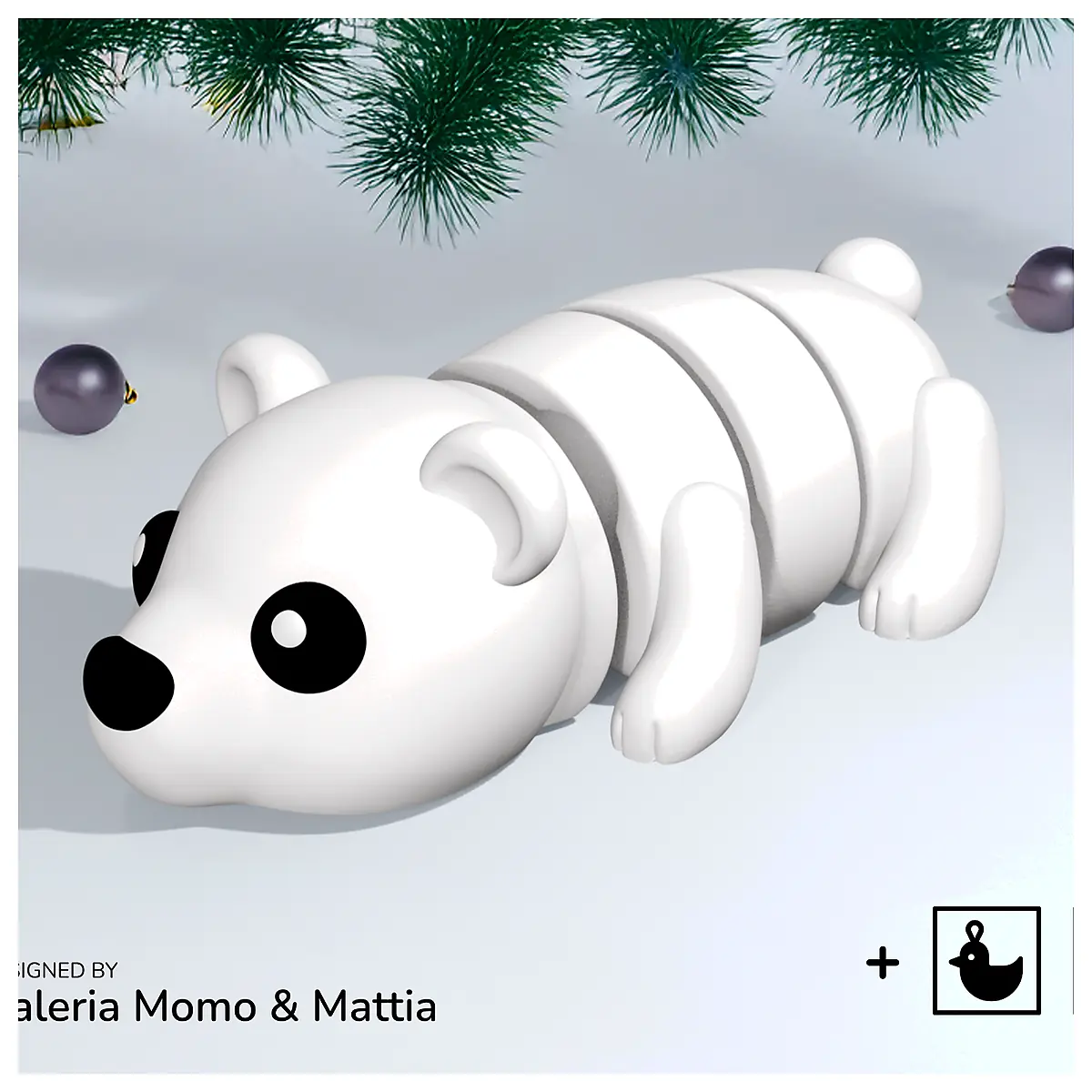 Cute Polar Bear Magnet Keychain Toy Flexible Figure Accessory Gift Reminder Flexible Charms