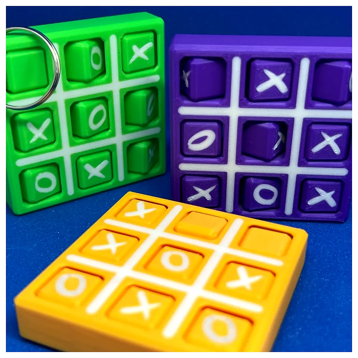 Toe Keychain Small Game Charm Puzzle Toy Classic Game Multi Functional Game Pieces Board Game