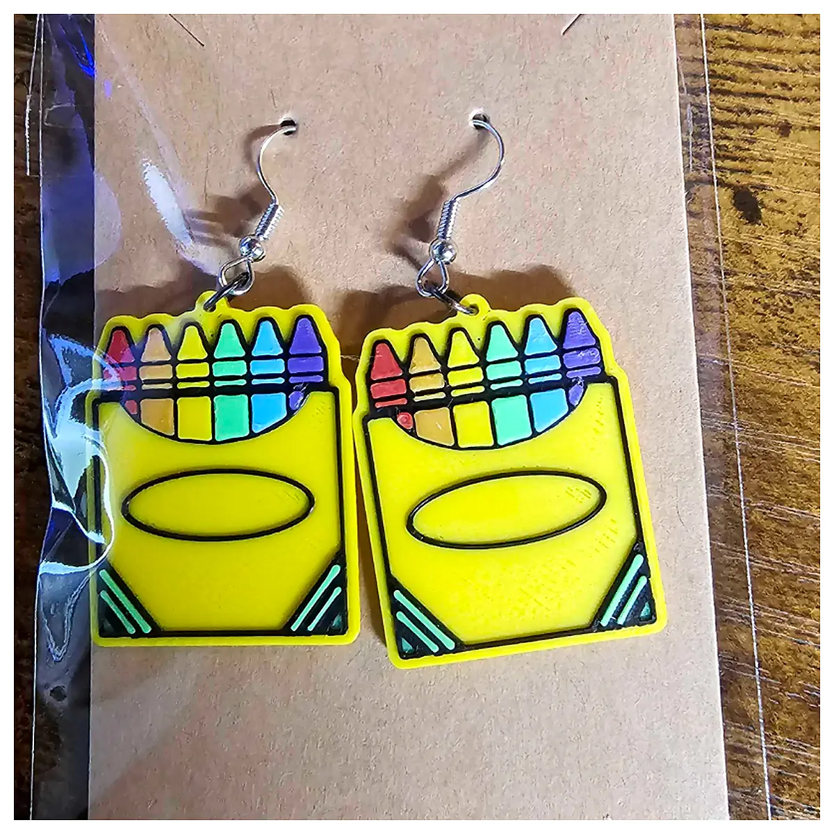 Crayon Earrings Keychains ful Art Supplies Accessories Decoration Gift Charms