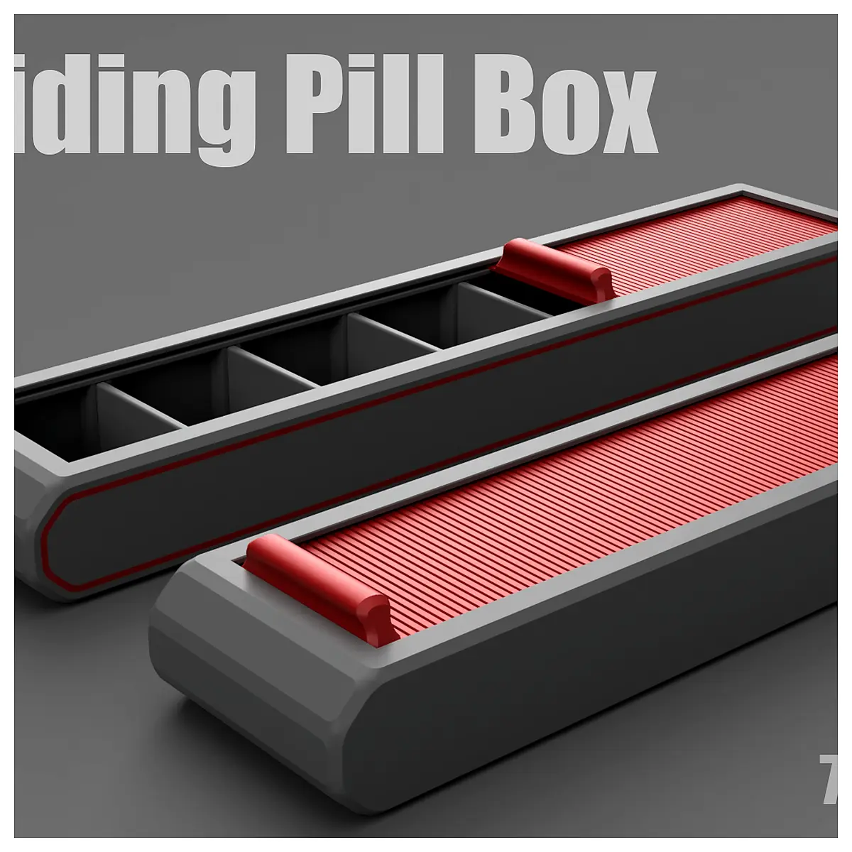 Sliding Pill Box Organizer Daily Medication Reminders Leakproof Smart Pill Dispenser Timer Capsules Supplements