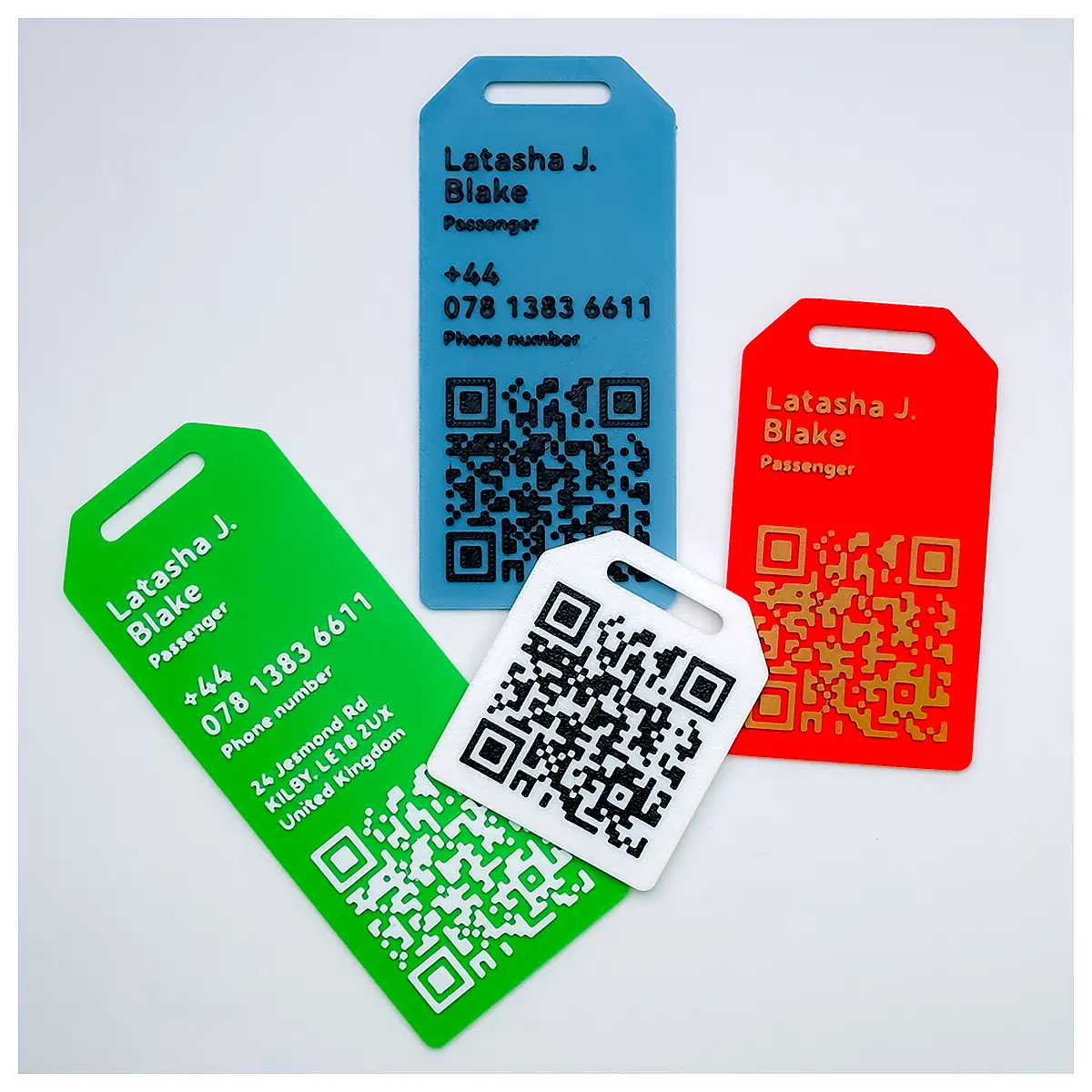 Customizable Luggage Tag QR Code Label Universal Bag Tags Replacement Parts Repair