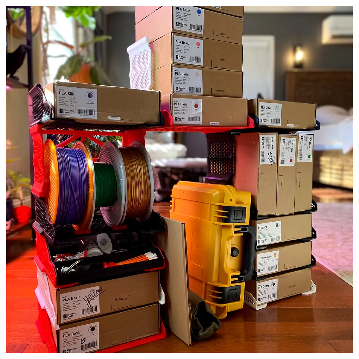 Modular Filament Storage Basket Organizer Bins Storage Containers Parts Box Storage Solutions