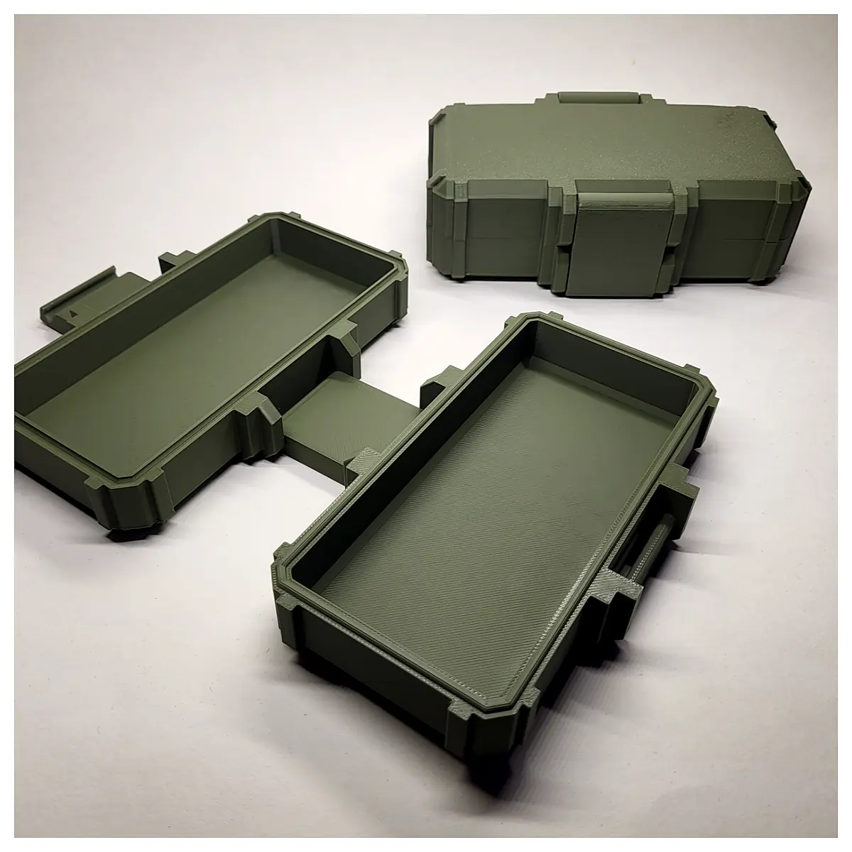 Mil Box Print in Place Container Parts Repair Rugged Universal Storage Durable