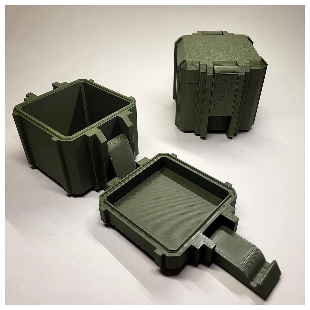 Rugged Portable Container Print in Place Tough Box Durable Storage Mil Box V2 Parts Repair