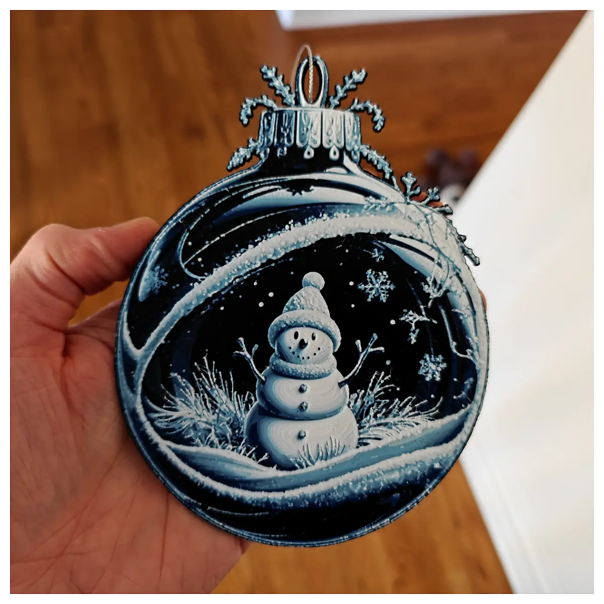 Christmas Snowman Bauble Festive Ornament Snow Globe Christmas Decoration Ball Ornament Sphere Decoration