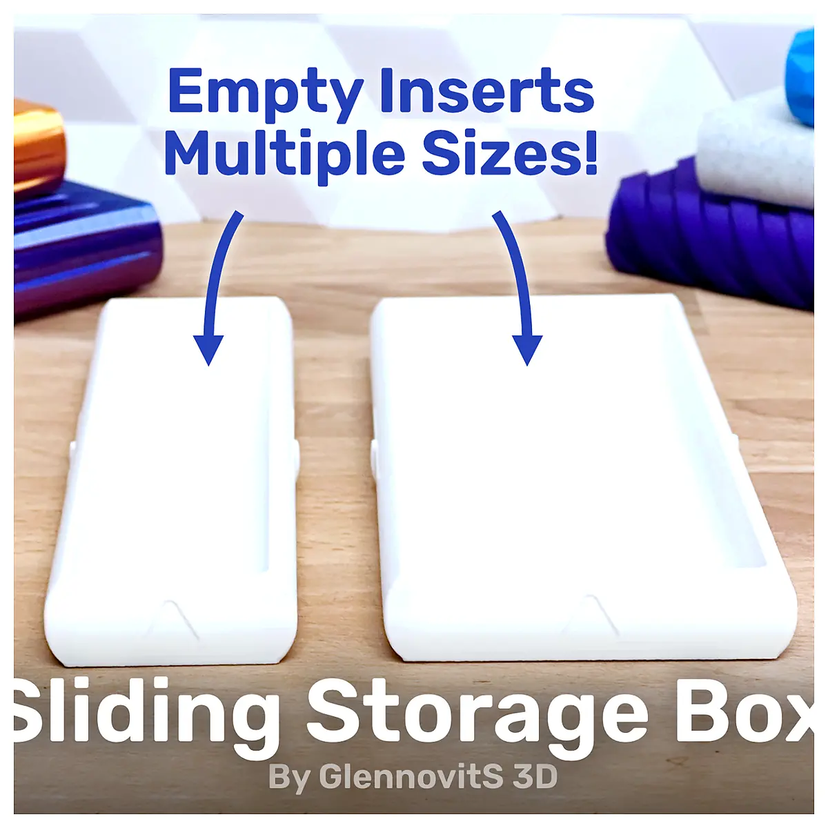 Sliding Storage Box Slim Travel Organizer Portable Storage Container Multi Function Storage Box Parts Organizer