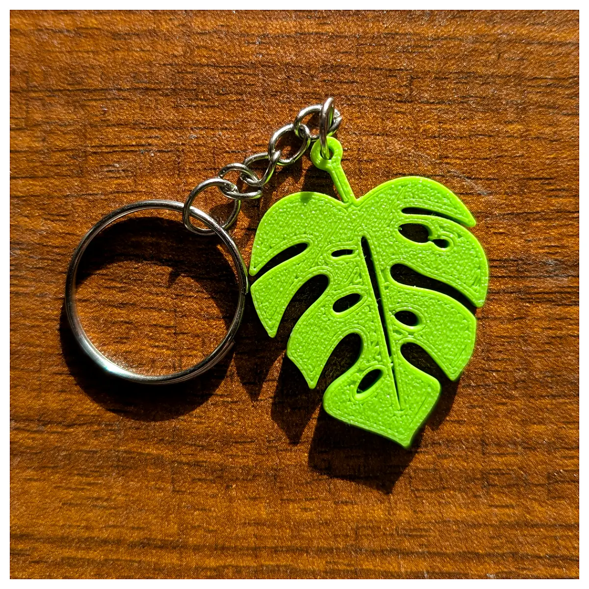 Monstera Leaf Keychain Plant Decor Indoor Gardening Green Leaves Houseplant Accessory