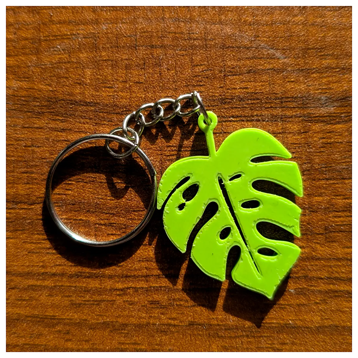 Monstera Leaf Keychain Plant Decor Indoor Gardening Green Leaves Houseplant Accessory