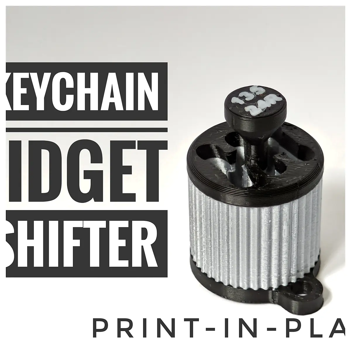 Fidget Shifter Keychain Print in Place Fidget Toy Stress Relief Button Repair Parts